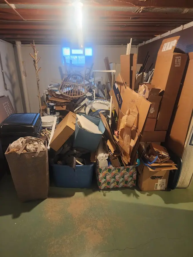 Roll-off dumpster container at job site for 4 Yard Dumpster Rental in Pelham